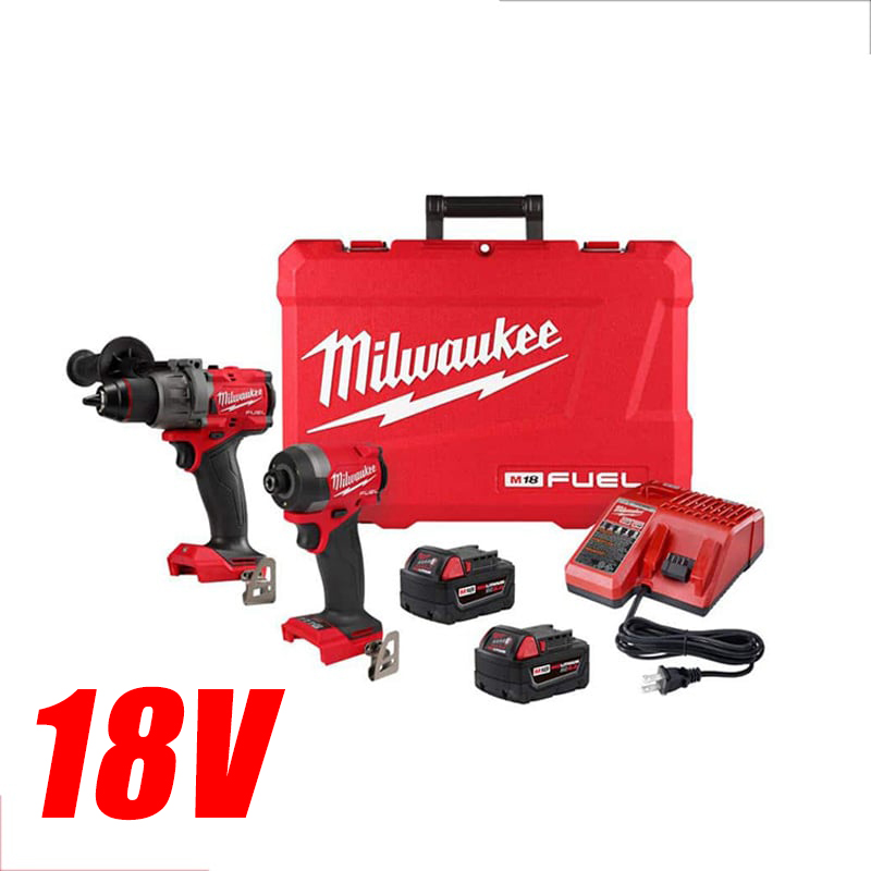 Milwaukee 3697-22 Furadeira de impacto sem escova sem fio de íon de lítio 18V