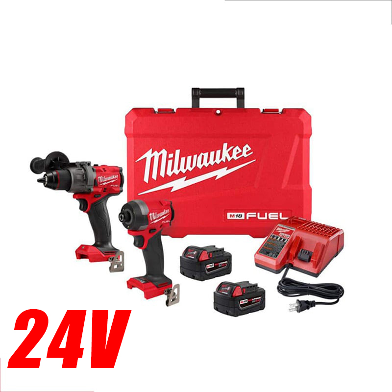 Milwaukee 3697-22 Furadeira de impacto sem fio sem escova de íon de lítio 24 V